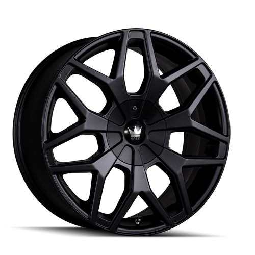 24" Mazzi Profile 24x9.5 Matte Black 5x5 5x5.5 Wheel 18mm For Jeep Dodge Rim