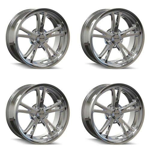 Set 4 17" Ridler 606 17x8 Chrome 5x4.5 Wheels 0mm Rims For Ford Jeep Truck