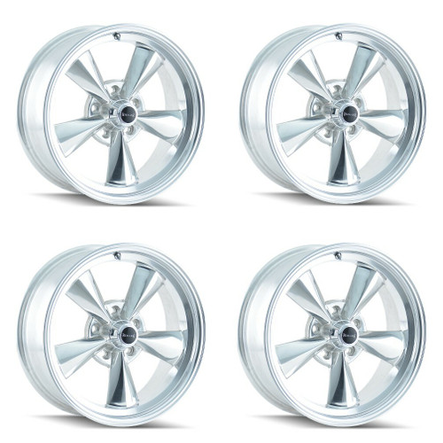 Set 4 17" Ridler 675 17x7 Polished 5x4.75 Wheels 0mm Rims