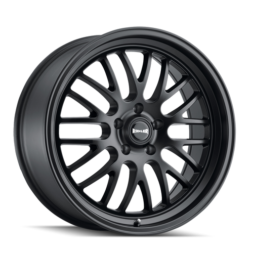 18" Ridler 607 18x9.5 Matte Black 5x4.75 Wheel 6mm Rim