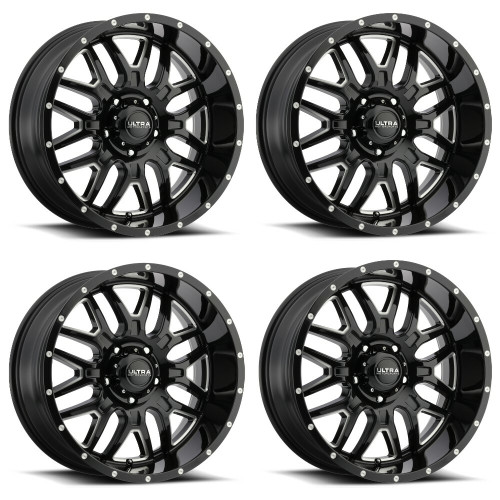 Set 4 20" Ultra 203BM Hunter  20x9 Wheels 5x5.50 -12mm