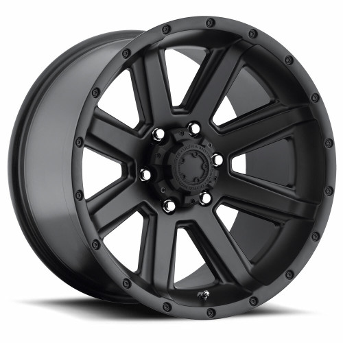 20" Ultra 195SB Crusher 20x9 6x5.5 Satin Black & Satin Clear Coat Wheel 18mm Rim