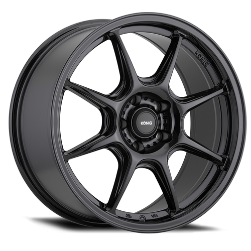 16" Konig 102B Lockout 16x7.5 5x112 Gloss Black Wheel 45mm Rim