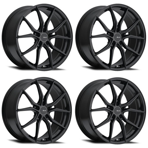 Set 4 17" Advanti Racing 80B Hybris  17x7.5 Matte Black Wheels 5x115 Rims +36mm