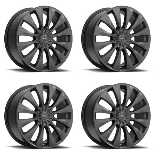 Set 4 20" Motiv 436B  20x8.5 Wheels 5x108 5x4.50 +40mm