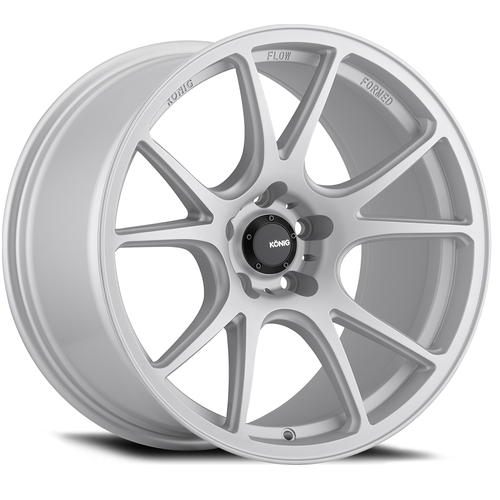 Set 4 18" Konig 100S Freeform 18x8.5 5x120 Matte Silver Wheels 32mm Rims