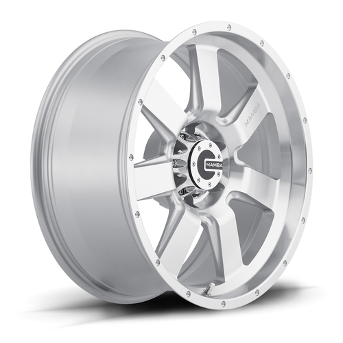 17" Mamba 586S M14 17x9 6x5.5 Silver with Machined Face Wheel -12mm Lifted Rim