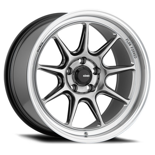 17" Konig 105M Countergram Hyper Chrome w/ Machined Lip 17x8 Wheel 5x100 40mm