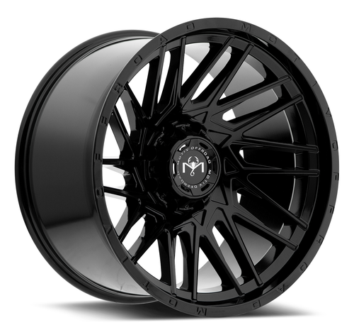 20" Motiv Off Road 424B Mutant 20x9 5x5.5 5x150 Gloss Black Wheel 18mm Truck Rim