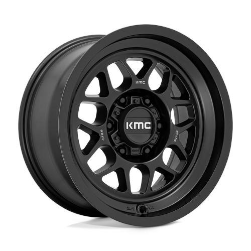 Set 4 KMC KM725 Terra 17x8.5 6x135 Satin Black Wheels 17" 0mm Rims