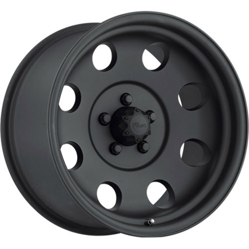 17" Pacer 164B LT Mod Black 17x9 8x170 Matte Black Wheel -12mm Lifted For Ford