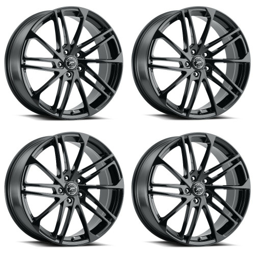 Set 4 17" Platinum 463BK Valor  17x8 Wheels 5x110 +35mm