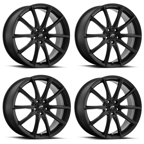 Set 4 20" Platinum 435SB Flux Satin Black 20x8.5 Wheels 5x4.5 40mm Car SUV Rims