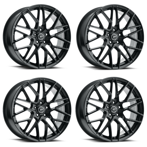 Set 4 18" Platinum 459BK Retribution  18x8 Wheels 5x110 +35mm