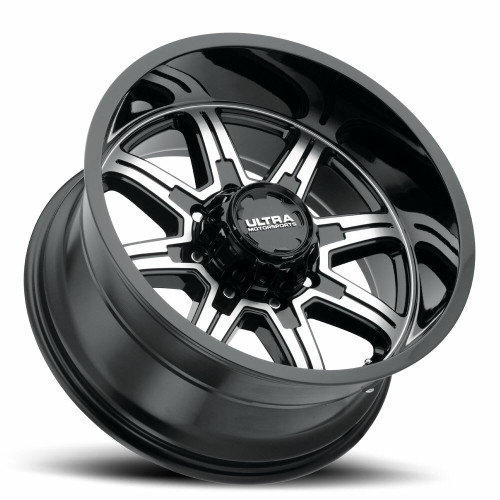 17" Ultra 229U Menace 17x9 8x170 Gloss Black Diamond Cut Accents Wheel 12mm Rim