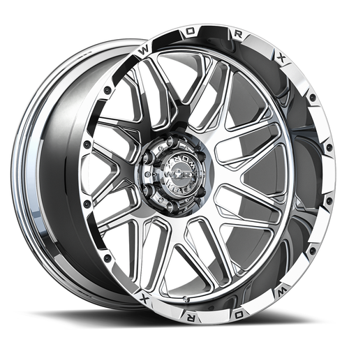 24" Worx Forged WF819P 24x14 6x5.5 High Luster Full Polished Wheel -76mm Rim