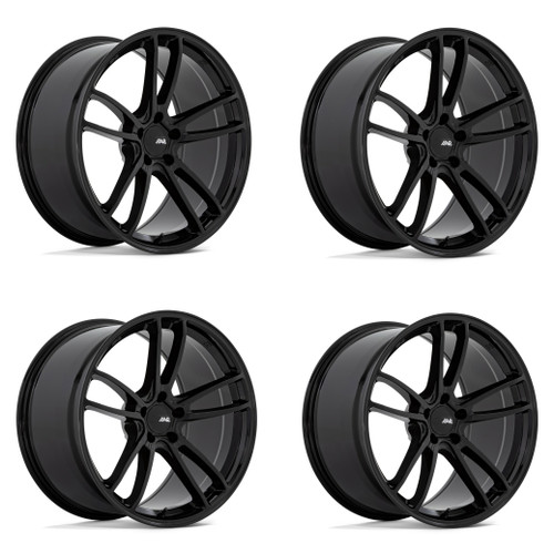 Set 4 American Racing AR941 Mach Five 20x11 5x4.5 Gloss Black Wheels 20" 50mm