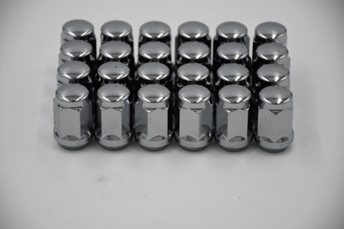 Set 24 12mm x 1.5 Chrome 3/4" Hex Lug Nuts 1.4" Tall Conical Seat M12x1.5