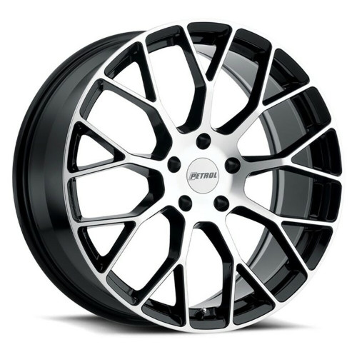 Set 4 Petrol P2B 19x8 5x4.5 Gloss Black W/ Machined Face Wheels 19" 40mm Rims