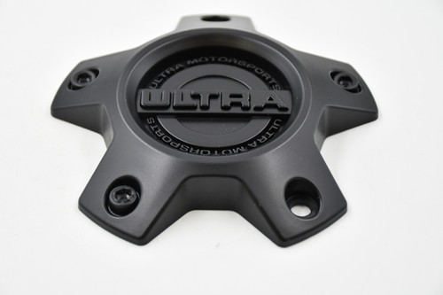 Ultra Motorsports Satin Black w/ Gloss Black Logo A89-9059SB Center Cap Hub Cap 4.625" 5 Lug Wheel