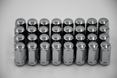 Set 32 Chrome Lug Nuts 3/4 Hex - 14mm x 1.5 1.75" Tall M14x1.5