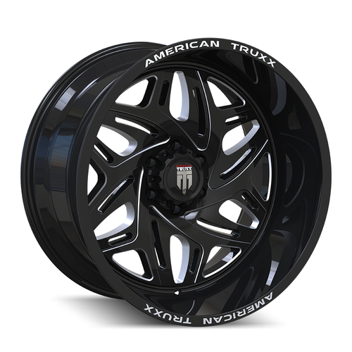 20" American Truxx Euphoria 20x9 Black Milled 6x135 Wheel 0mm For Ford Lincoln