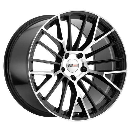 Cray Astoria 18x9.5 5x4.75 Gloss Black W/ Mirror Cut Face Wheel 18" 56mm Rim