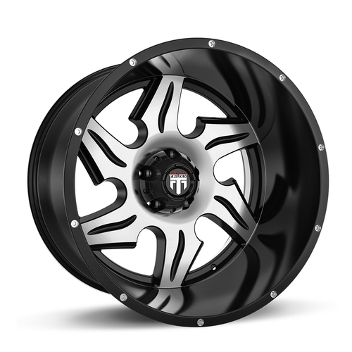 20" American Truxx Ninja 20x12 Black Machined 8x170 Wheel -44mm For Ford Rim