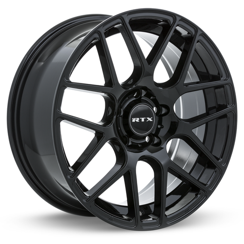 Set 4 18" RTX Envy Gloss Black Wheels 18x8 5x115 38mm Rims