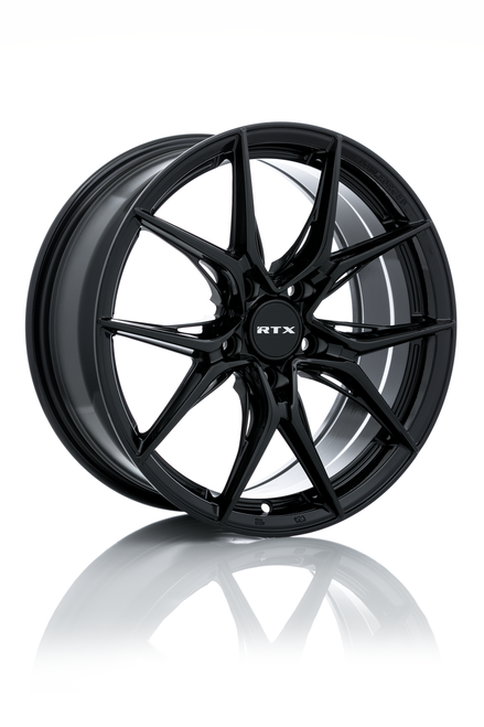 Set 4 19" RTX Slick Gloss Black Wheels 19x8.5 5x4.5 42mm Truck Suv Rims