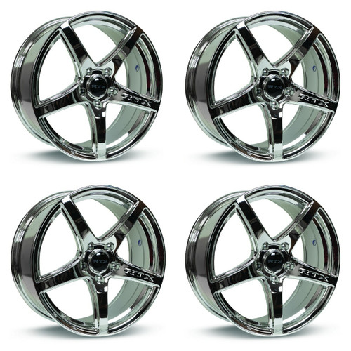 Set 4 17" RTX Illusion Chrome / PVD Wheels 17x7.5 5x4.5 42mm Truck Suv Rims
