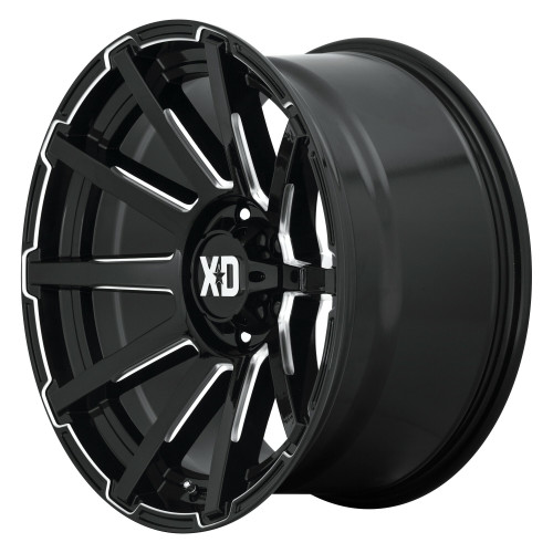 XD XD847 Outbreak 20x10 8x180 Gloss Black Milled Wheel 20" 12mm Rim