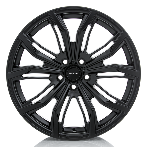 Set 4 19" RTX Black Widow Satin Black Wheels 19x8.5 5x120 35mm Rims