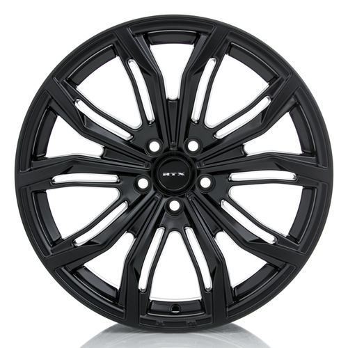 Set 4 17" RTX Black Widow Satin Black Wheels 17x7.5 5x112 42mm Rims