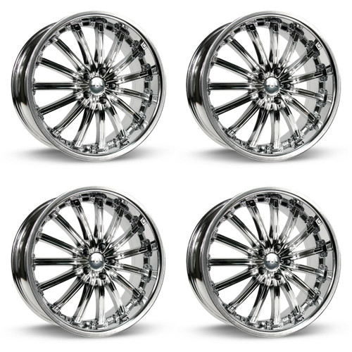 Set 4 18" RTX Elite Chrome (PVD) Wheels 18x8 5x4.5 42mm Truck Suv Rims