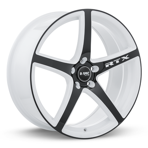 Set 4 17" RTX Illusion White and Black Wheels 17x7.5 5x4.5 45mm Truck Suv Rims