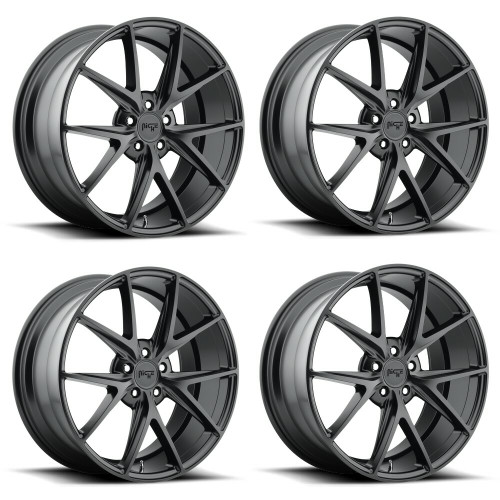 Set 4 Niche M117 Misano 18x8 5x120 Matte Black Wheels 18" 42mm Rims