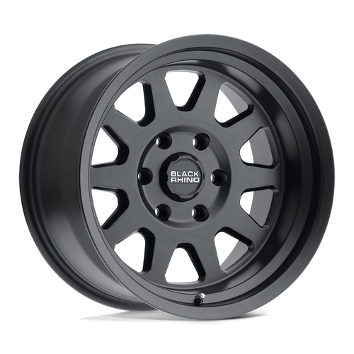 Set 4 16" Black Rhino Stadium 16x8 Matte Black 5x5.5 Wheels -10mm Truck Rims