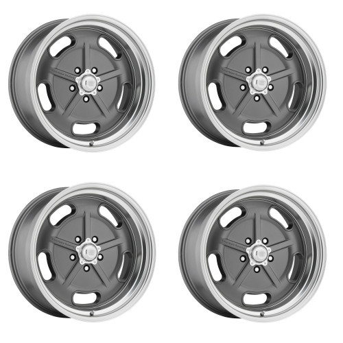 Set 4 American Racing Vintage VN511 Salt Flat 20x8 5x5 Mag Gray Wheels 20" 0mm