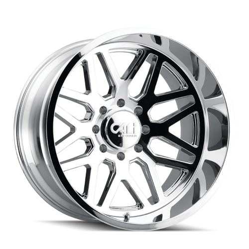 Set 4 22" Cali Off-Road Invader 22x12 Chrome 8x6.5 Wheels -51mm Lifted Rims