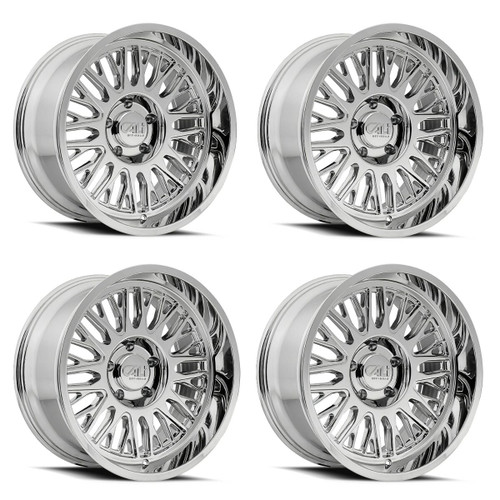 Set 4 24" Cali Off-Road Vertex 24x14 Chrome 6x5.5 Wheels -76mm Lifted Truck Rims