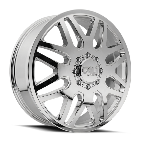 22" Cali Off-Road Invader Dually 22x8.25 Chrome 8x200 Wheel 115mm Front Rim