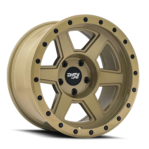 Set 4 17" Dirty Life Compound 17x9 Desert Sand 6x135 Wheels -12mm Lifted Rims