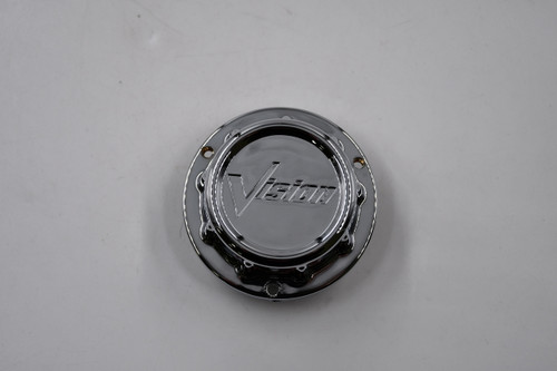 Vision Wheels Chrome Wheel Center Cap Hub Cap V424-VW1 2.875" Snap In, Older Logo
