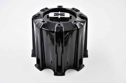 Vision Wheels Gloss Black w/ Chrome Logo Wheel Center Cap Hub Cap C401HGB-DEEP 6.375" 8 Lug Tall/DEEP