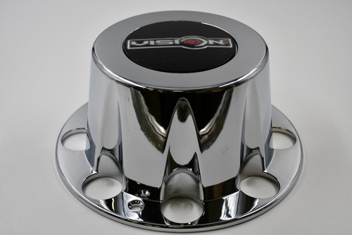 Vision Wheels Chrome w/ Black, Red & Chrome Inset Logo Wheel Center Cap Hub Cap C181-210R 10.25"
