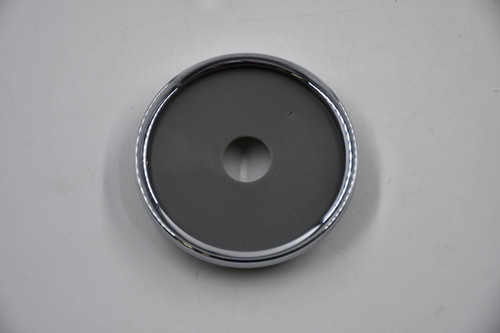 Blank Chrome w/ Gray Middle Wheel Center Cap Hub Cap 57111775F-2(NL) 2.625" Snap In, No Logo/Inset