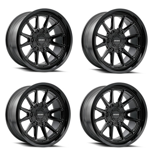 Set 4 20" Mayhem Intrepid 20x10 Gloss Black 8x180 Wheels -24mm Lifted Truck Rims