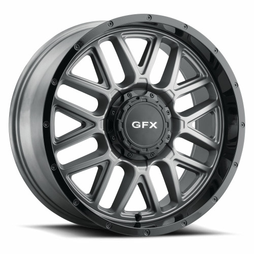 17" Voxx G-FX TM-5 Matte Grey w/ Matte Black Lip Wheel 17x8.5 6x5.5 0mm Rim