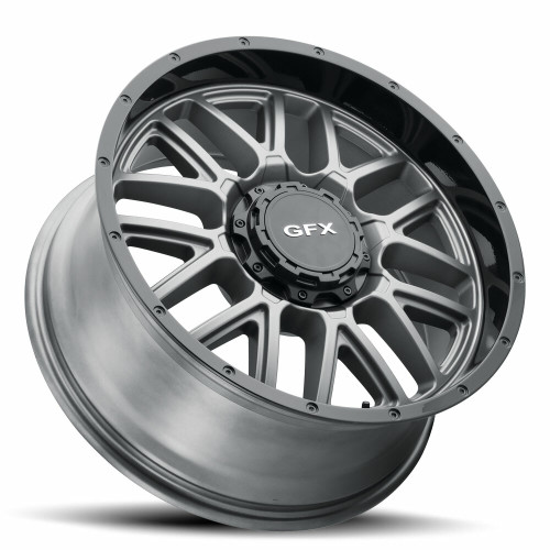 17" Voxx G-FX TM-5 Matte Grey w/ Matte Black Lip Wheel 17x8.5 6x5.5 0mm Rim